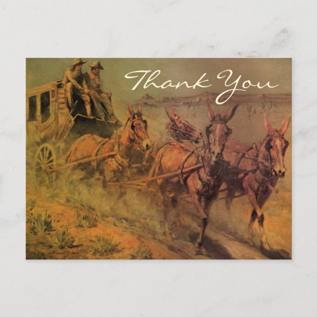 Borein's The Stage Coach Postcard (Front)