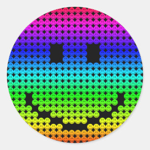 Borg Rainbow Classic Round Sticker