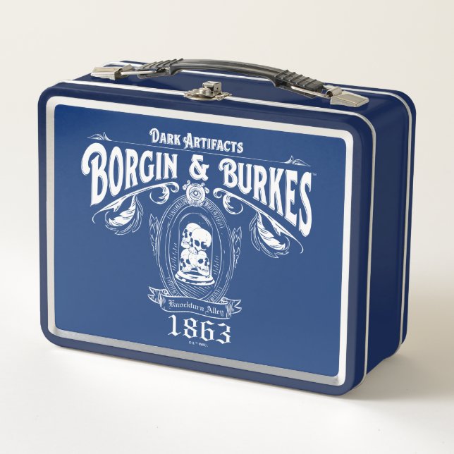 BORGIN & BURKES™ Dark Artifacts Store Graphic Metal Lunch Box (Front)