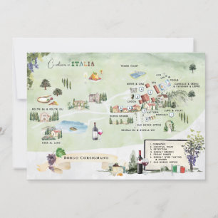 Borgo Corsignano   Itinerary Map Invitation