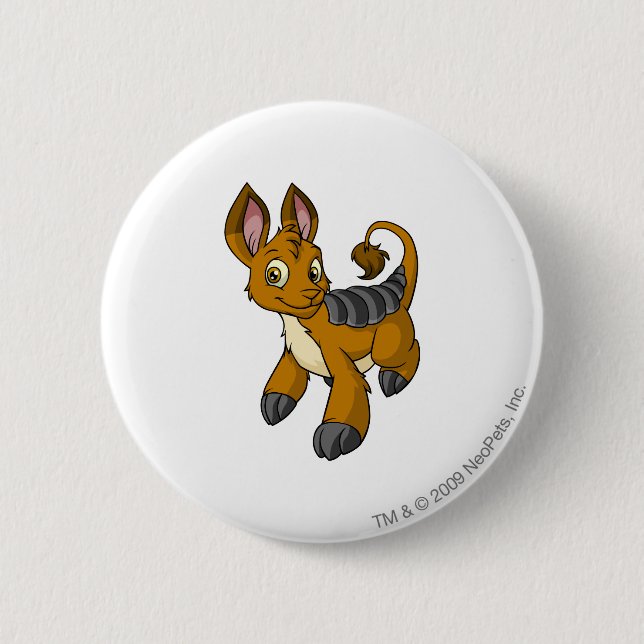 Bori Brown 2 Inch Round Button (Front)