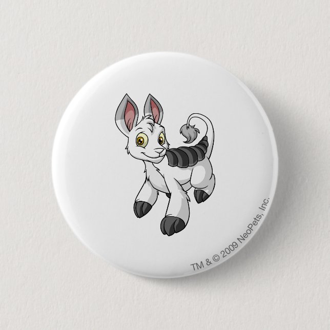 Bori White 2 Inch Round Button (Front)