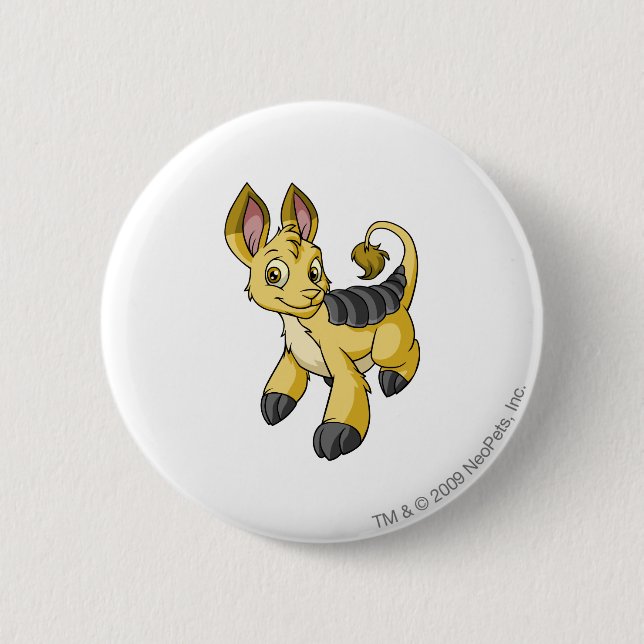 Bori Yellow 2 Inch Round Button (Front)