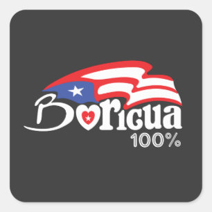 Boricua 100%  Puerto Rico Sticker