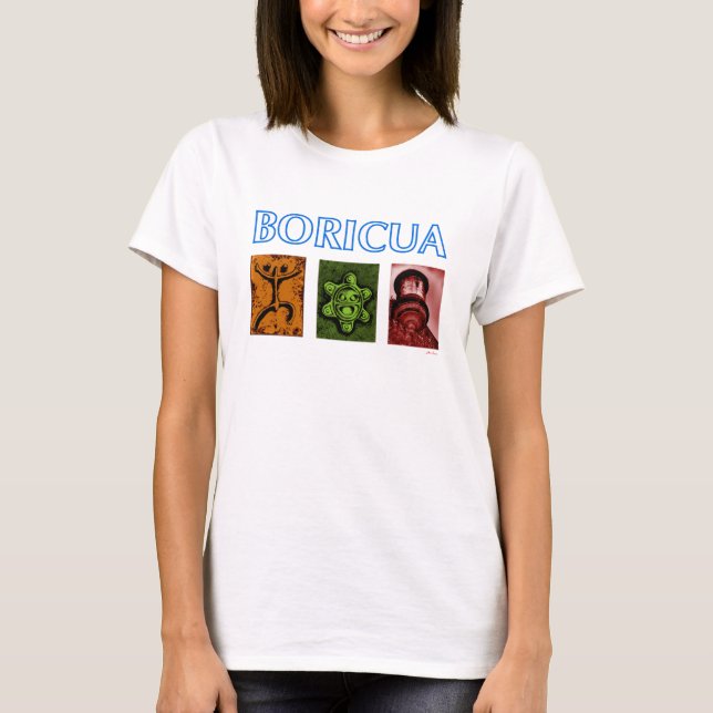 Boricua 3 Proud 2 T-Shirt (Front)