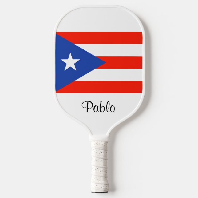 Boricua Bandera Puerto Rico Flag Pickleball Paddle (Front)
