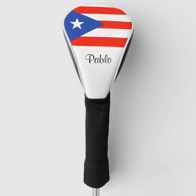 Boricua Banderas Puerto Rican Flad 4Pablo Golf Head Cover (Front)
