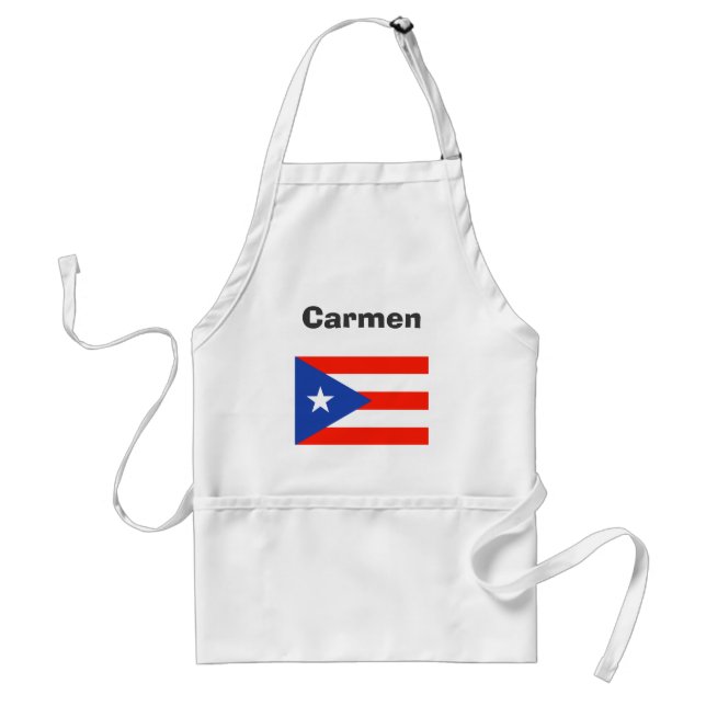 Boricua Banderas Puerto Rican Flag 4Carmen Standard Apron (Front)