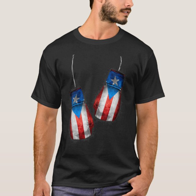 Boricua Boxers Boxing Fans  Gloves Puerto Rico Fla T-Shirt (Front)