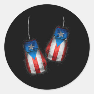Boricua Boxers Boxing Fans Shirt Gloves Puerto Ric Classic Round Sticker