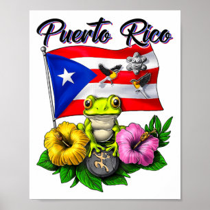 Boricua Coqui Frog Taino Puerto Rico Puerto Rican  Poster