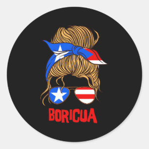 Boricua For Puerto Rican Flag For Puerto Rico Classic Round Sticker