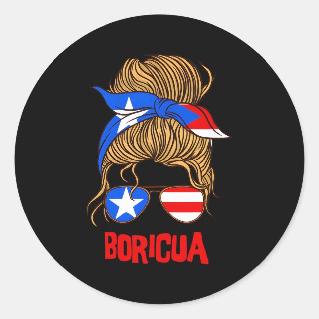 Boricua For Puerto Rican Flag For Puerto Rico Classic Round Sticker (Front)