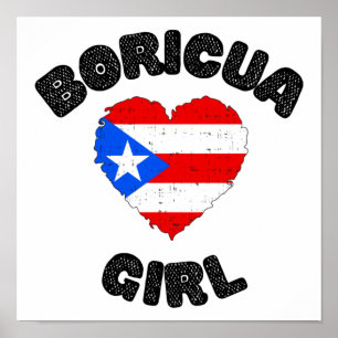 Boricua Girl Porto Rico Cute Poster