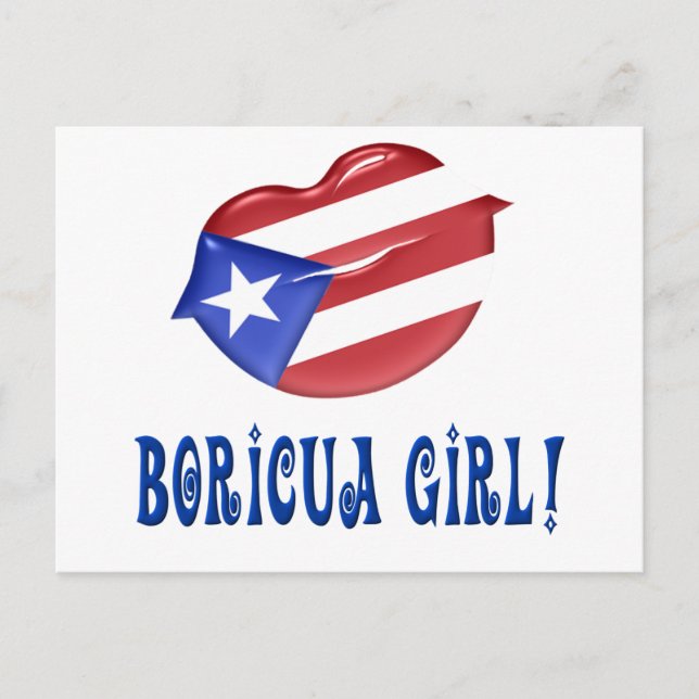 Boricua Girl Postcard (Front)