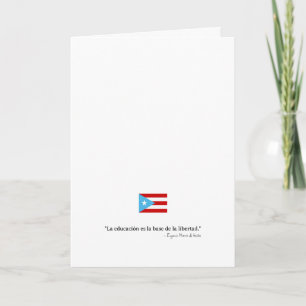 Boricua Graduation Card – Puerto Rico Flag Hostos