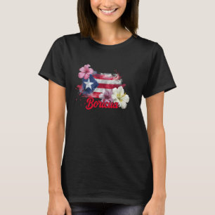 Boricua Latina Puerto Rico Flag Puerto Rican Girls T-Shirt