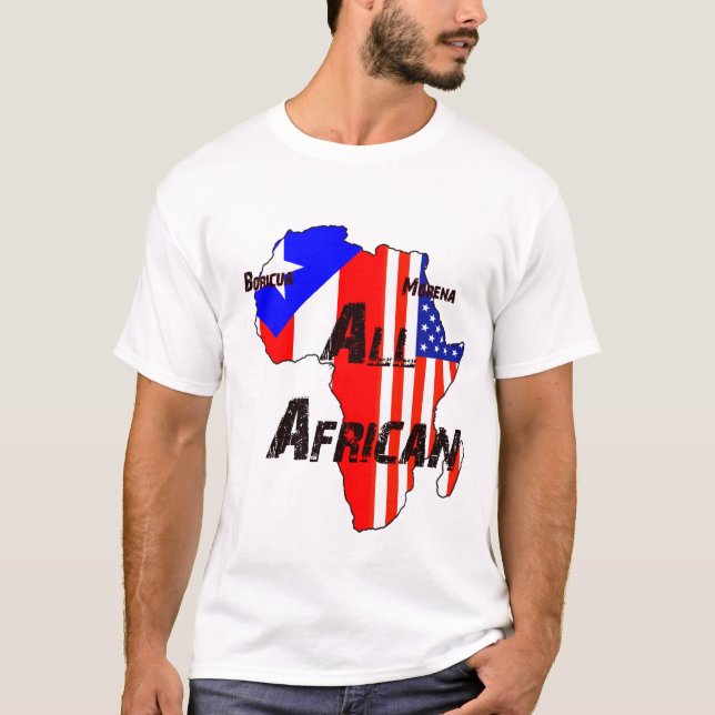 Boricua, Morena, All African - Tshirt - Men's (Front)