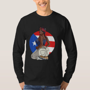 Boricua Morena Puerto Rican Girl Puerto Rico Flag T-Shirt
