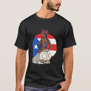 Boricua Morena Puerto Rican Girl Puerto Rico Flag T-Shirt