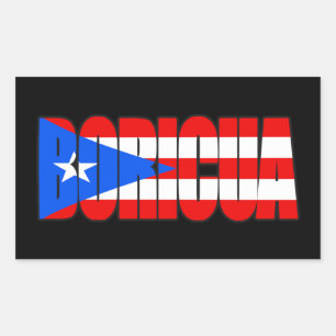Boricua Puerto Rican Flag Typography Sticker