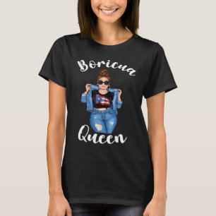 Boricua Queen Puerto Rican Women Cool Latin Pride T-Shirt
