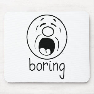 Boring whit mouse pad