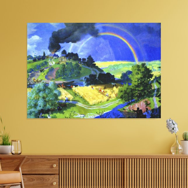 Boris Kustodiev artwork, After the Storm, Canvas Print (Insitu(LivingRoom))