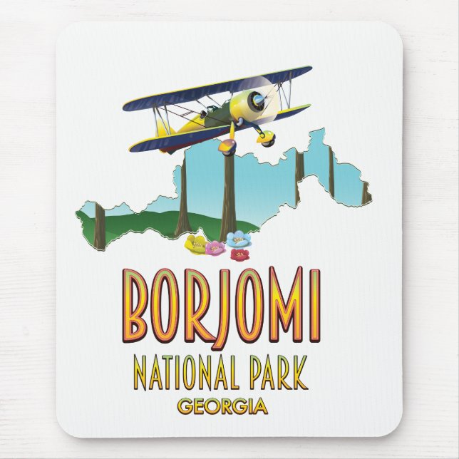 Borjomi National Park Georgia map Mouse Pad (Front)