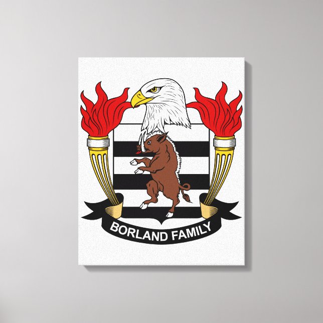 Borland Family Crest Canvas Print (Front)