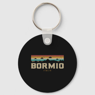 Bormio Mountains Italy Hiking Outdoors Retro Keychain