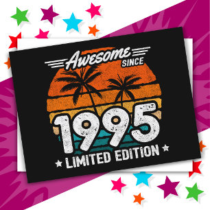 Born 1995 Limited Edition Retro Awesome Since 1995 Postcard