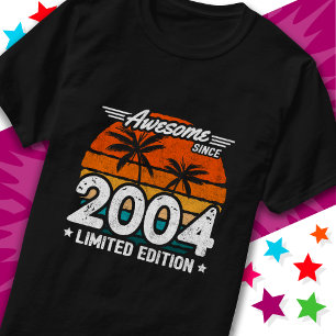 Born 2004 Limited Edition Retro Awesome Since 2004 T-Shirt