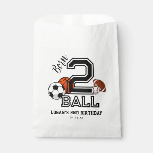 Born 2 Ball Sports Theme Boy’s 2nd Birthday Party Favour Bag