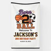 Born 2 Ball Sports-Themed Boy 2nd Birthday Party