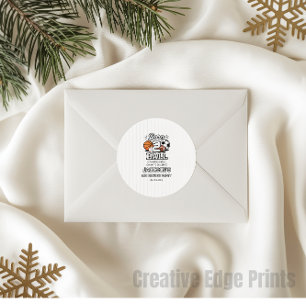 Born 2 Ball Sports Themed Boy 2nd Birthday Party Classic Round Sticker