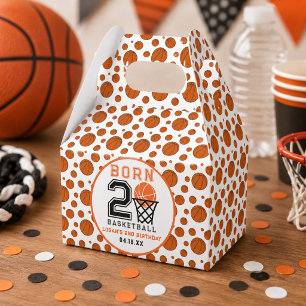 Born 2 Basketball Sports Boy's 2nd Birthday Favor Box