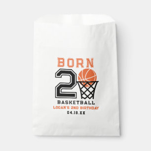 Born 2 Basketball   Sports Boy's 2nd Birthday Favour Bag