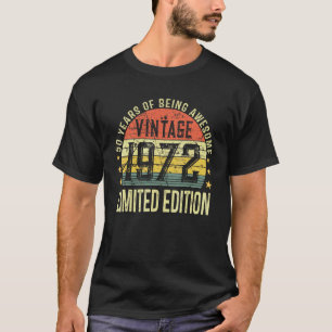 Born 50th Birthday Vintage 1972 50 Years Old T-Shirt