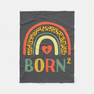 Born Again Christian Born Squared Easter Baptism G Fleece Blanket