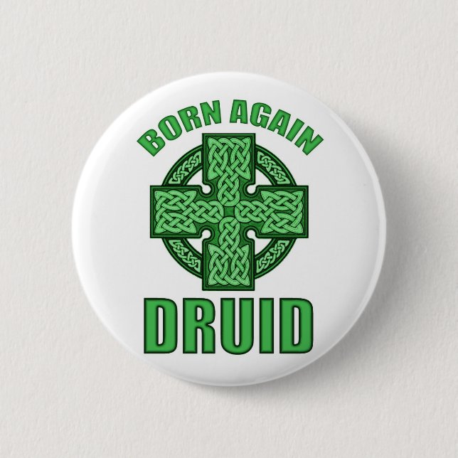 Born Again Druid 2 Inch Round Button (Front)