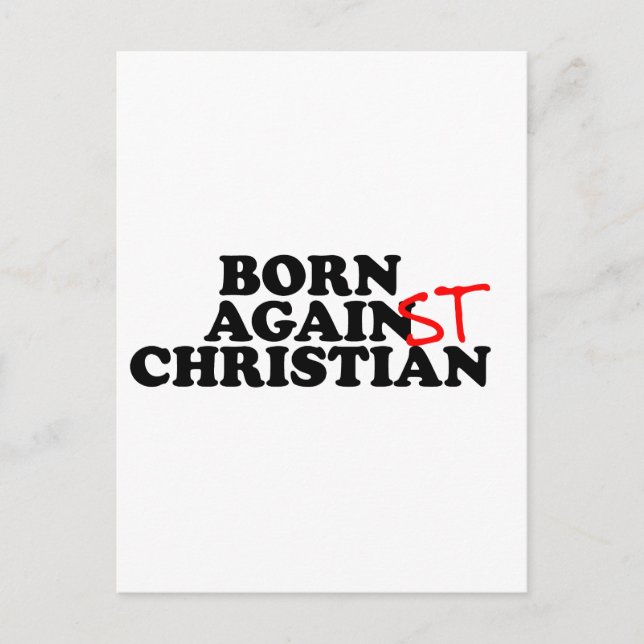 Born Against Christian Postcard (Front)