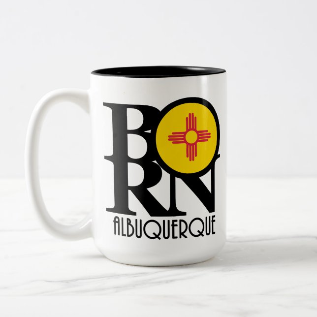 BORN Albuquerque 15oz Two-Tone Coffee Mug (Left)