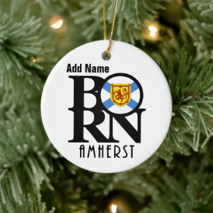 BORN Amherst  Customizable Ceramic Ornament