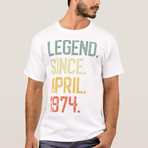 Born April 1974 Vintage Retro Birthday Him Her Men T-Shirt