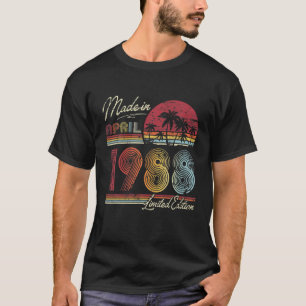 Born April 1988 34Th Bithday Made In 1988 34 Years T-Shirt