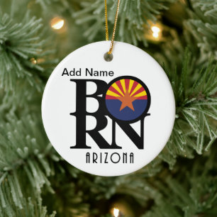 BORN Arizona Customizable Ceramic Ornament