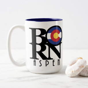 BORN aspen Colorado 15oz Two-Tone Coffee Mug