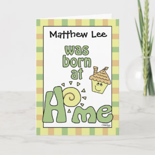 Born at Home Personalized Birth Announcement