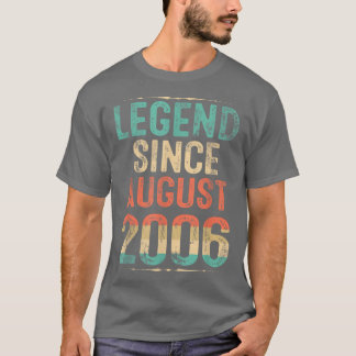 Born August 2006 Birthday Gift Legend Since 2006 1 T-Shirt